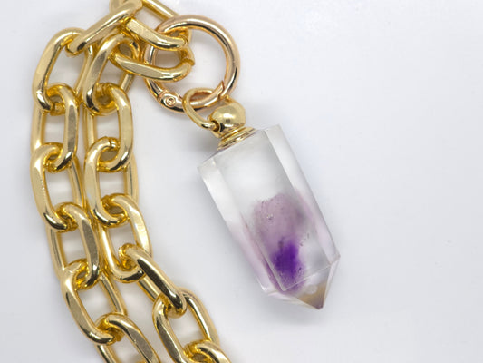 Amethyst Cherub Gold